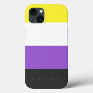 Funda Para iPhone 13 Bandera de orgullo no binario de SlipperyJoe's ama