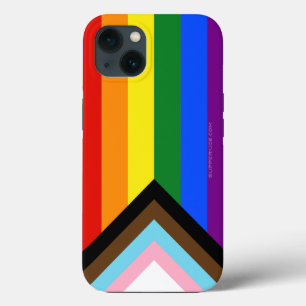Funda Para iPhone 13 Bandera de orgullo progresista de SlipperyJoe seis