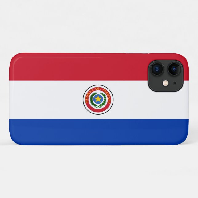 Funda De Case-Mate Para iPhone Bandera de Paraguay (Reverso (horizontal))