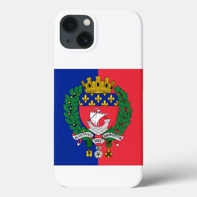 Funda De Case-Mate Para iPhone Bandera de París, Francia (Reverso)