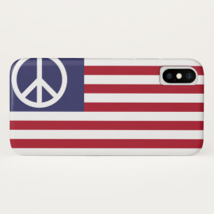 Funda Para iPhone X Bandera de Paz de Estados Unidos