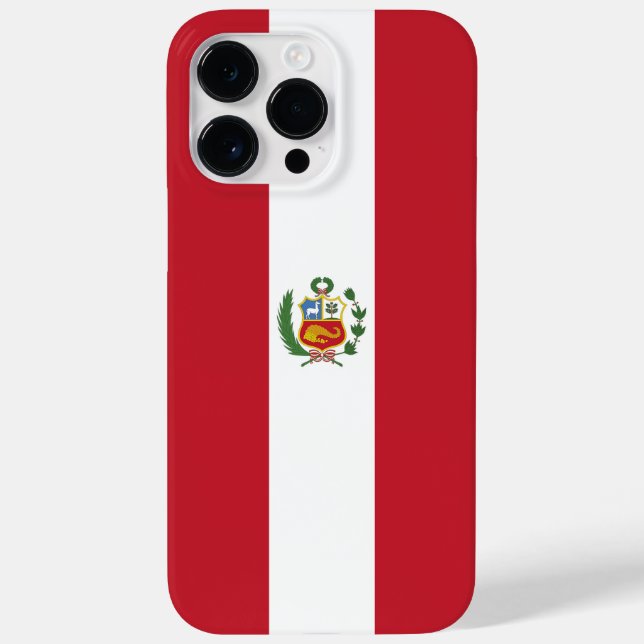 Funda De Case-Mate Para iPhone Bandera de Perú (Reverso)