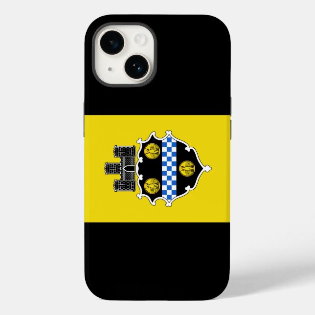 Funda De Case-Mate Para iPhone Bandera de Pittsburgh, Pennsylvania (Reverso )