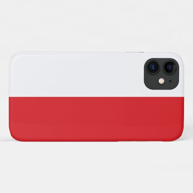 Funda De Case-Mate Para iPhone Bandera de Polonia (Reverso (horizontal))