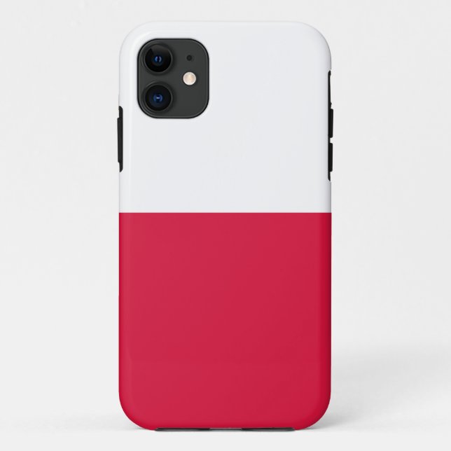 Funda De Case-Mate Para iPhone Bandera de Polonia (Reverso)
