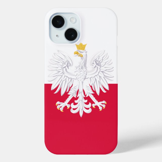Funda De Case-Mate Para iPhone Bandera de Polonia (Reverso )