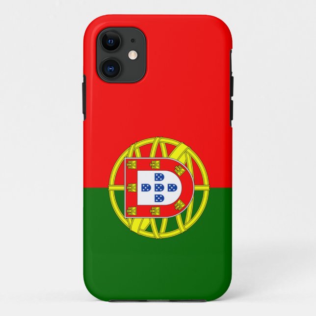 Funda De Case-Mate Para iPhone Bandera de Portugal (Reverso)