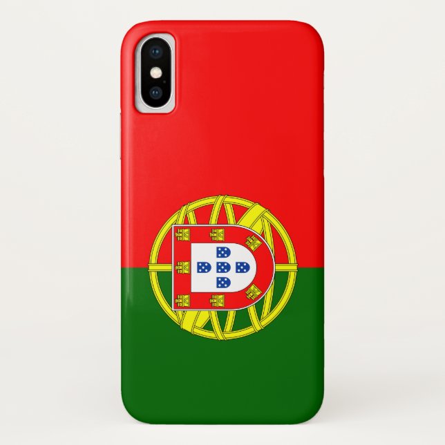 Funda De Case-Mate Para iPhone Bandera de Portugal (Reverso)
