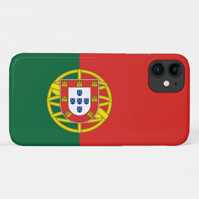 Funda De Case-Mate Para iPhone bandera de portugal (Reverso (horizontal))