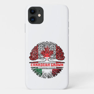 Funda Para iPhone 11 Bandera de raíces de árbol de Canadá italiano Ital