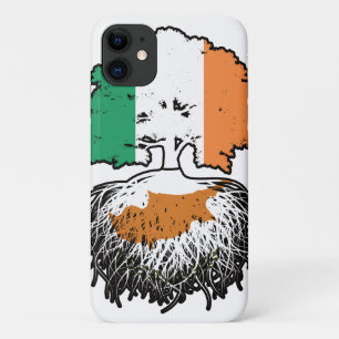 Funda Para iPhone 11 Bandera de raíces de árboles chipriotas irlandeses