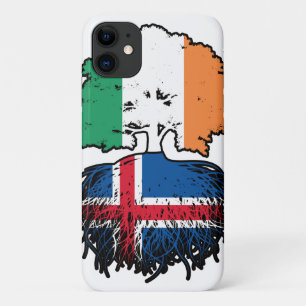 Funda Para iPhone 11 Bandera de raíces islandesas irlandesas islandesas