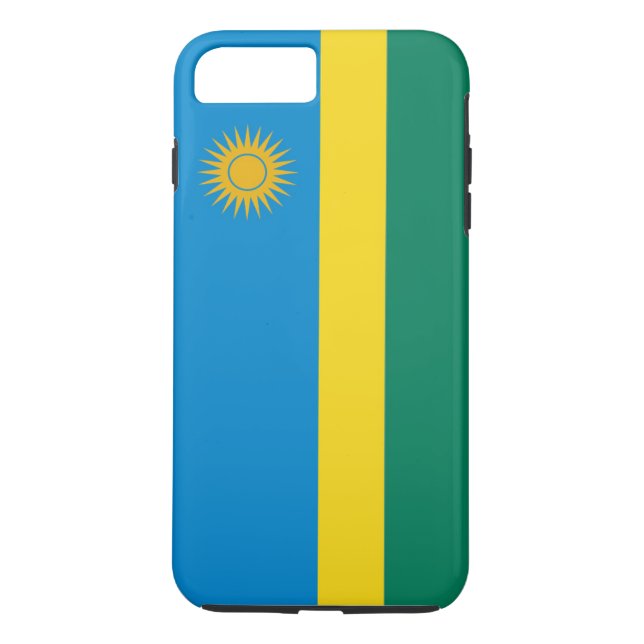 Funda De Case-Mate Para iPhone Bandera de Ruanda (Reverso)