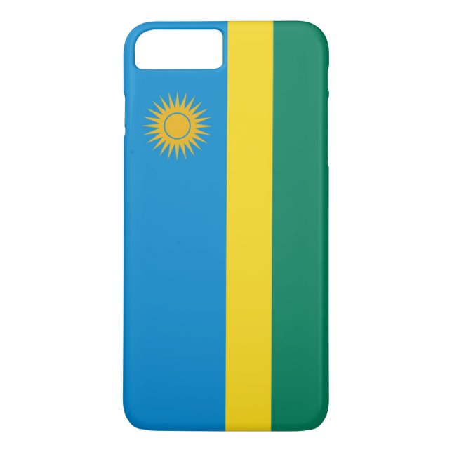 Funda De Case-Mate Para iPhone Bandera de Ruanda (Reverso)