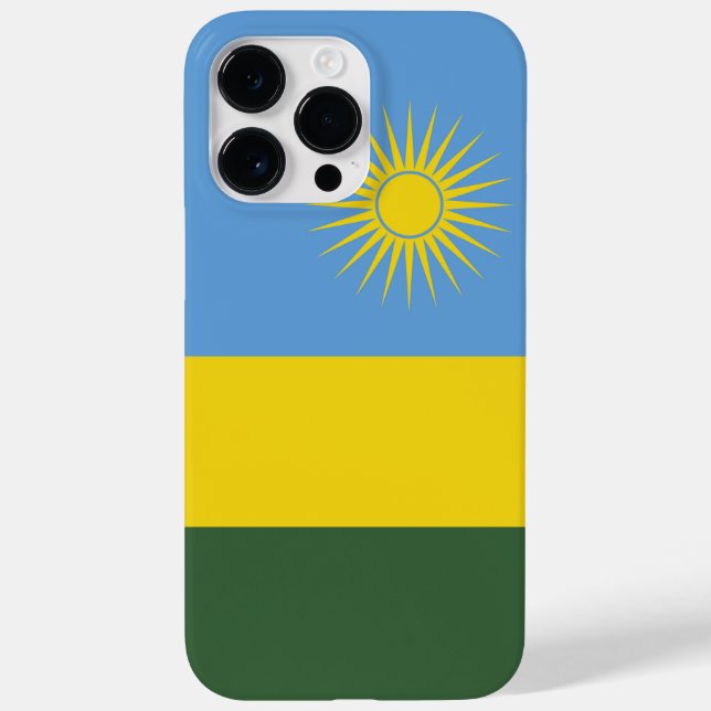 Funda De Case-Mate Para iPhone Bandera de Ruanda (Reverso)