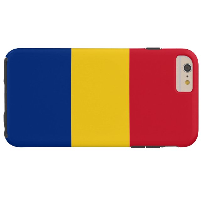 Funda De Case-Mate Para iPhone Bandera de Rumania (Reverso Horizontal)