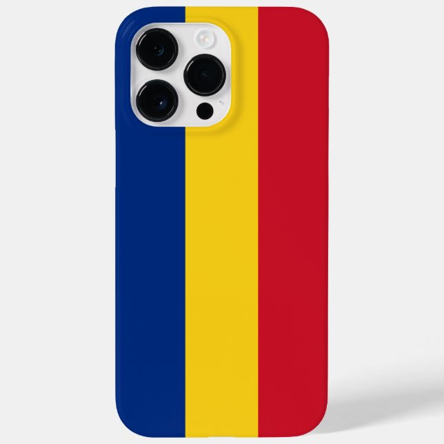 Funda De Case-Mate Para iPhone Bandera de Rumania (Reverso)