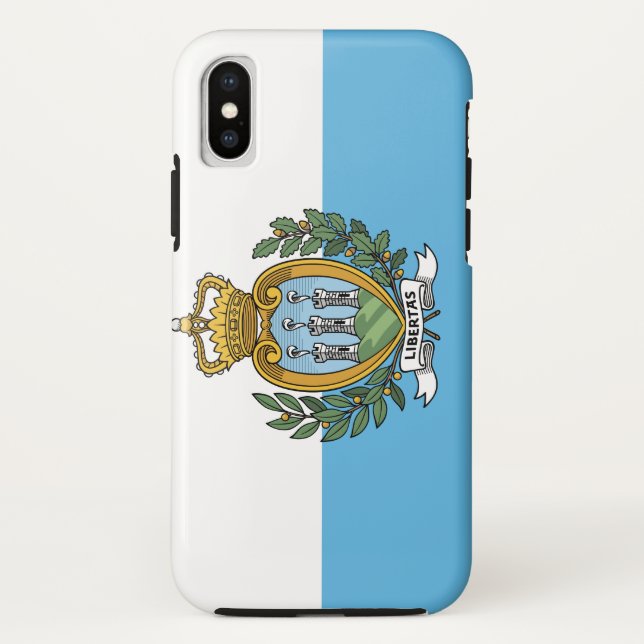 Funda De Case-Mate Para iPhone Bandera de San Marino (Reverso)