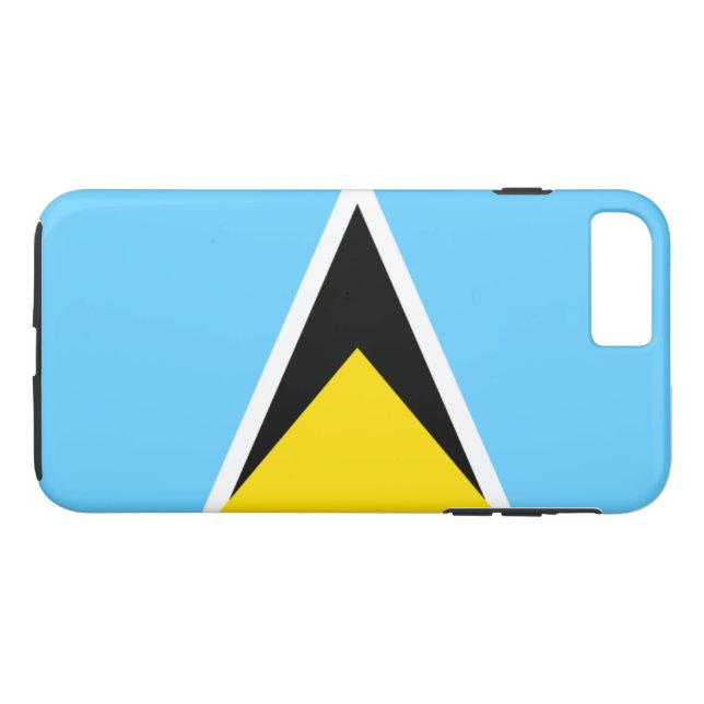 Funda De Case-Mate Para iPhone Bandera de Santa Lucía (Reverso (horizontal))