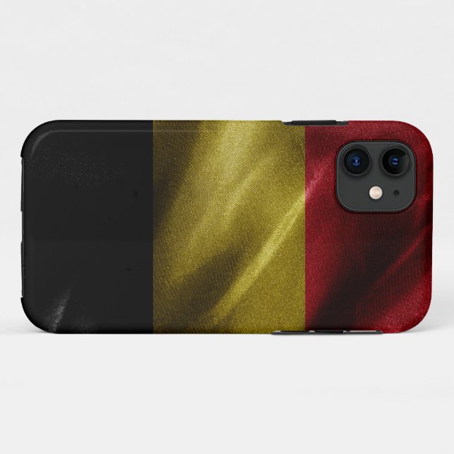 Funda De Case-Mate Para iPhone Bandera de seda de Bélgica (Reverso (horizontal))