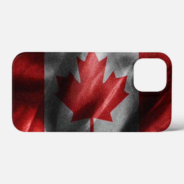 Funda De Case-Mate Para iPhone Bandera de seda de Canadá (Reverso (Horizontal))