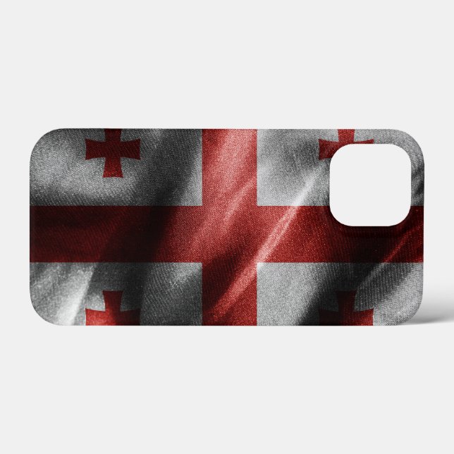 Funda De Case-Mate Para iPhone Bandera de seda de Georgia (Reverso (Horizontal))