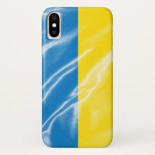 Funda Para iPhone X Bandera de seda de Ucrania