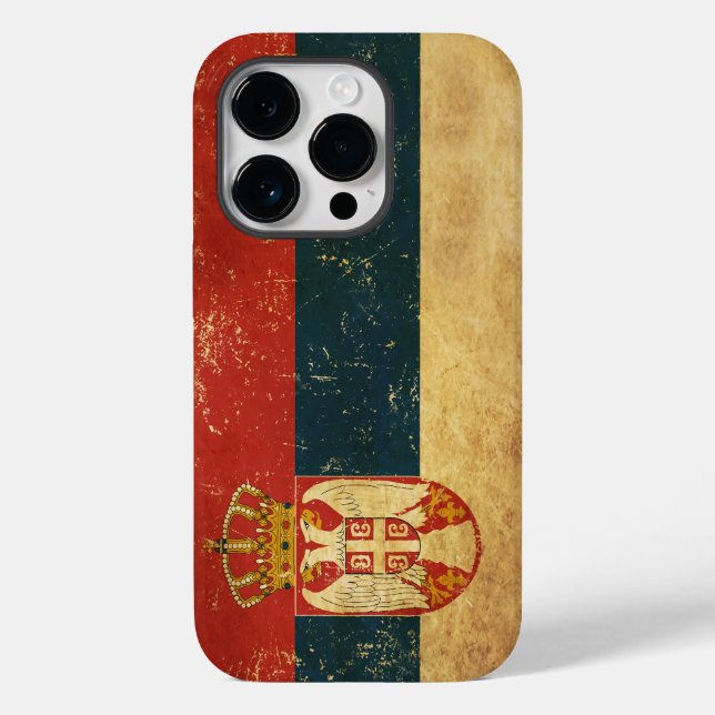 Funda De Case-Mate Para iPhone Bandera de Serbia (Reverso )