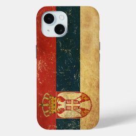 Funda Para iPhone 15 Bandera de Serbia