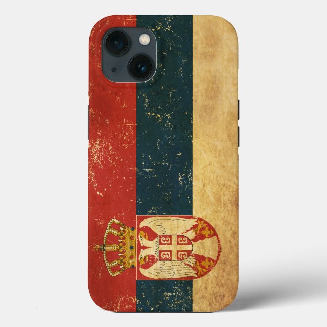 Funda De Case-Mate Para iPhone Bandera de Serbia (Reverso )