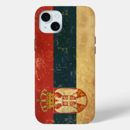 Funda Para iPhone 15 Mini Bandera de Serbia