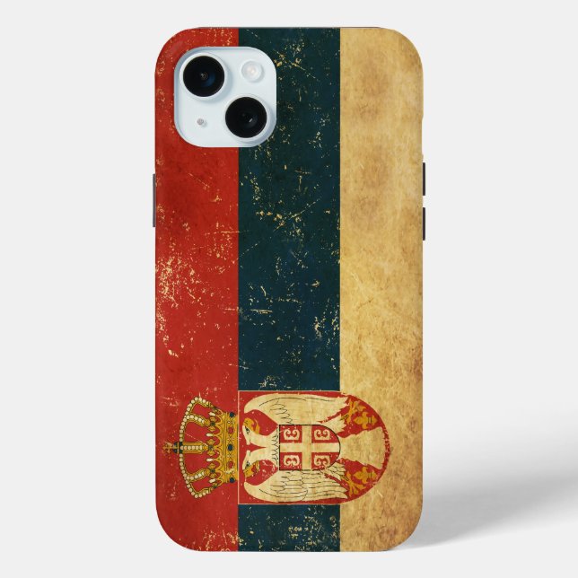 Funda De Case-Mate Para iPhone Bandera de Serbia (Reverso )