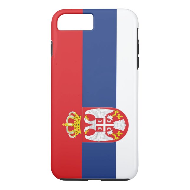 Funda De Case-Mate Para iPhone Bandera de Serbia (Reverso)