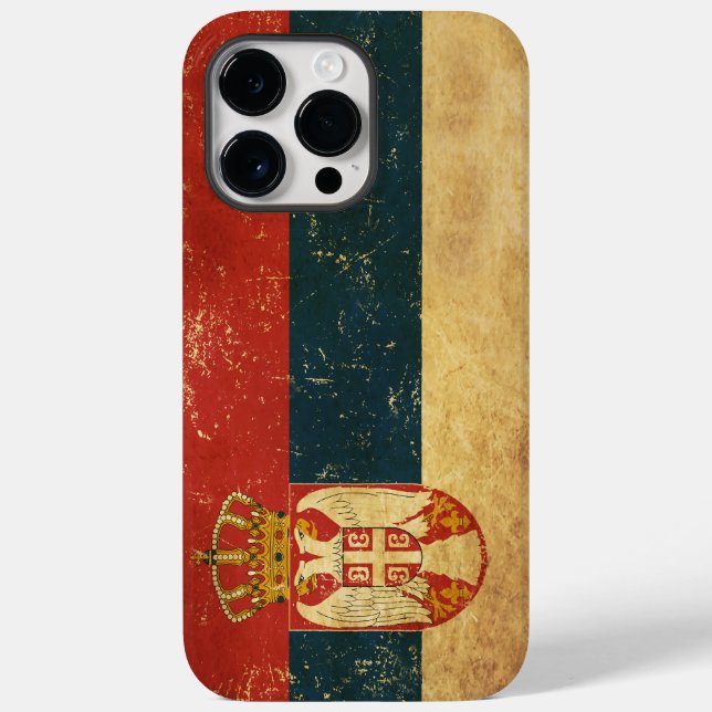 Funda De Case-Mate Para iPhone Bandera de Serbia (Reverso )