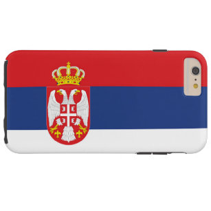 Funda Resistente Para iPhone 6 Plus Bandera de Serbia