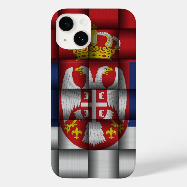 Funda De Case-Mate Para iPhone Bandera de Serbia (Reverso )