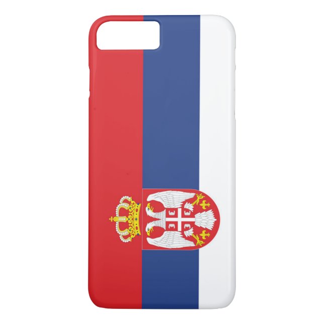 Funda De Case-Mate Para iPhone Bandera de Serbia (Reverso)