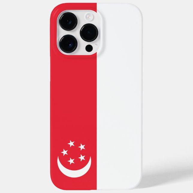 Funda De Case-Mate Para iPhone Bandera de Singapur (Reverso)