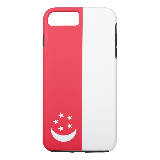 Funda De Case-Mate Para iPhone Bandera de Singapur (Reverso)