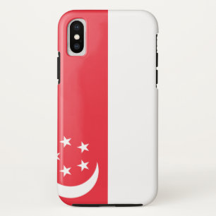 Funda Para iPhone X Bandera de Singapur