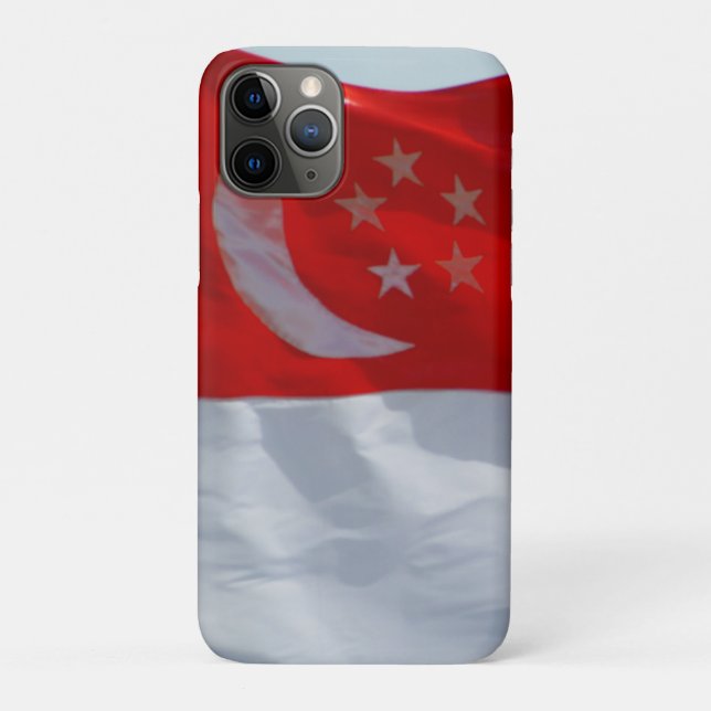 Funda De Case-Mate Para iPhone bandera de singapur (Reverso)