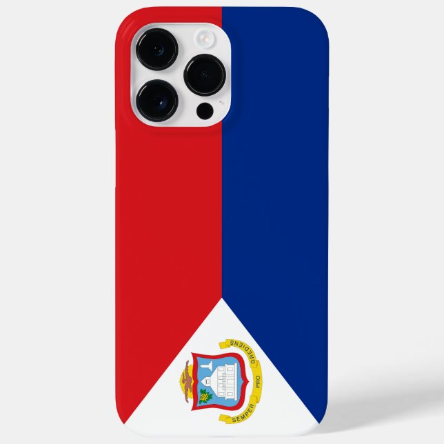 Funda De Case-Mate Para iPhone Bandera de Sint Maarten (Reverso)