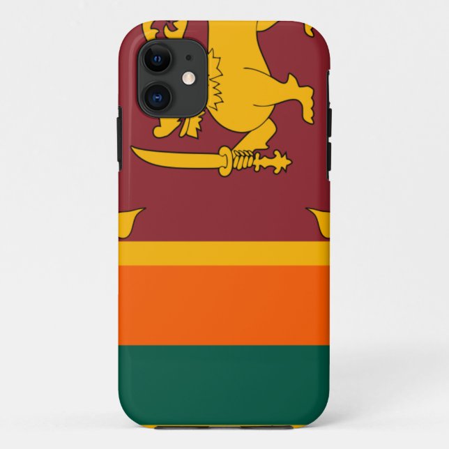 Funda De Case-Mate Para iPhone Bandera de Sri Lanka (Reverso)