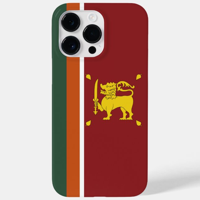 Funda De Case-Mate Para iPhone Bandera de Sri Lanka (Reverso)