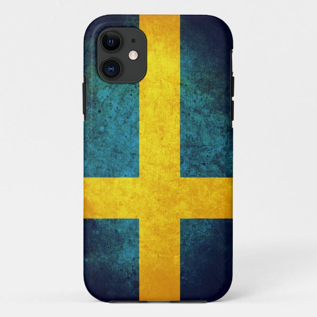 Funda De Case-Mate Para iPhone Bandera de Suecia (Reverso)