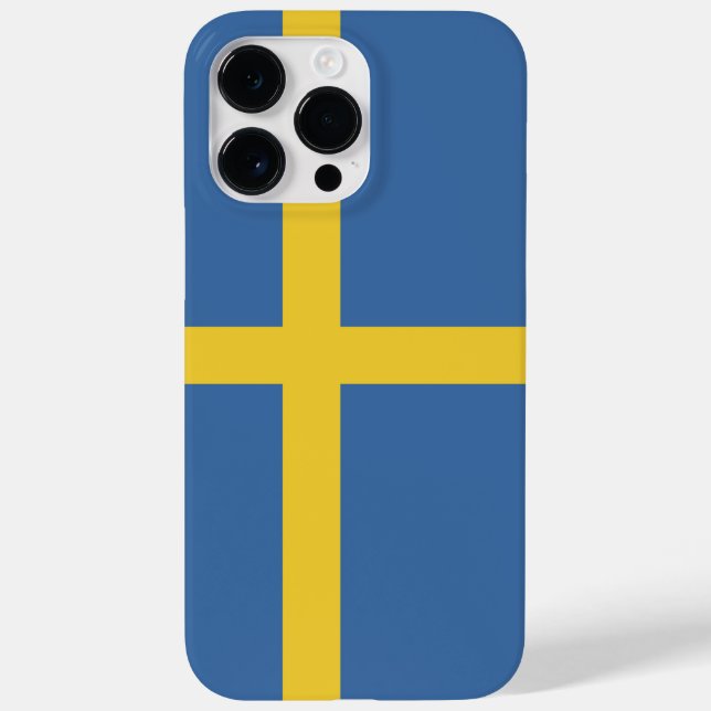 Funda De Case-Mate Para iPhone Bandera de Suecia (Reverso)