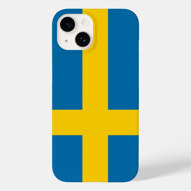Funda De Case-Mate Para iPhone Bandera de Suecia (Reverso )