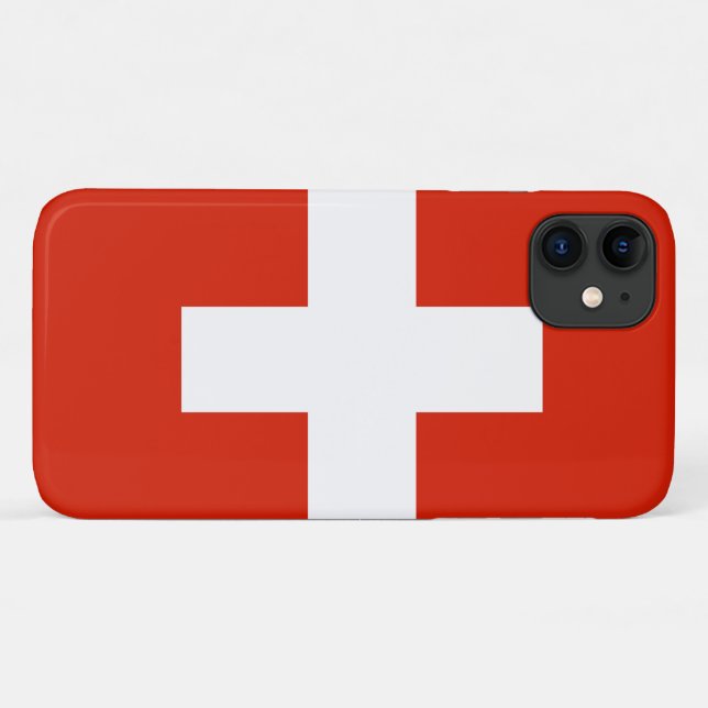Funda De Case-Mate Para iPhone Bandera de Suiza (Reverso (horizontal))