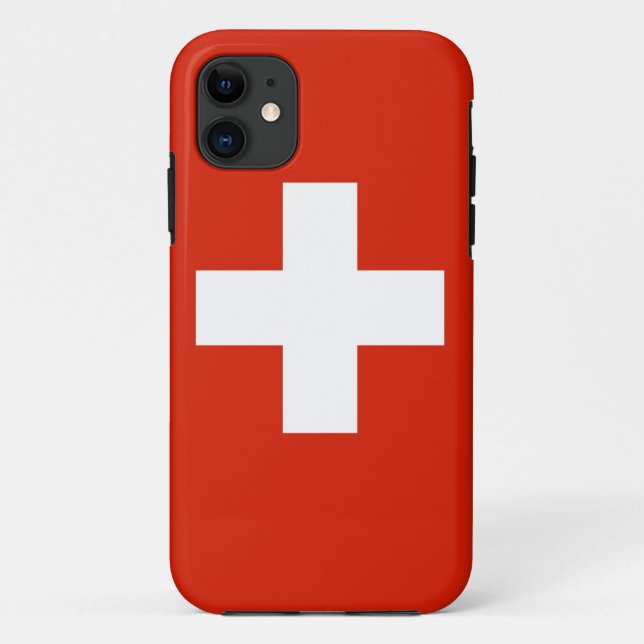 Funda De Case-Mate Para iPhone Bandera de Suiza (Reverso)