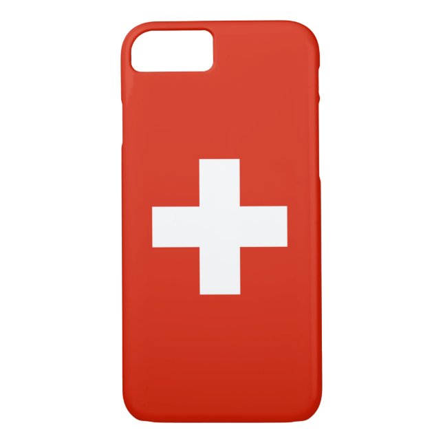 Funda De Case-Mate Para iPhone Bandera de Suiza (Reverso)